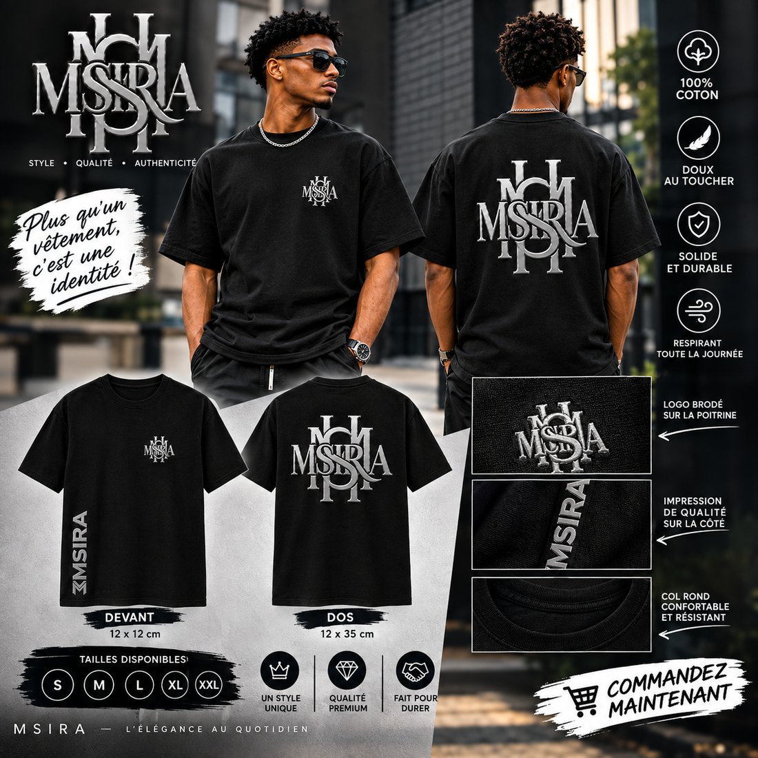 T-Shirt Msira Noir